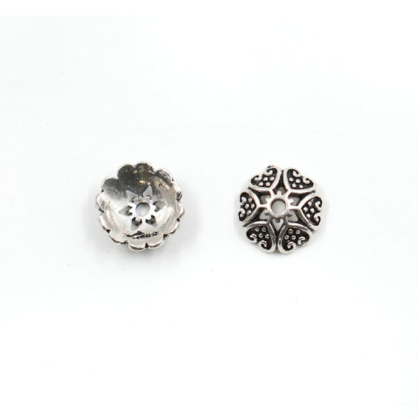 Silver 925 flower cup spacer elements size 10mm