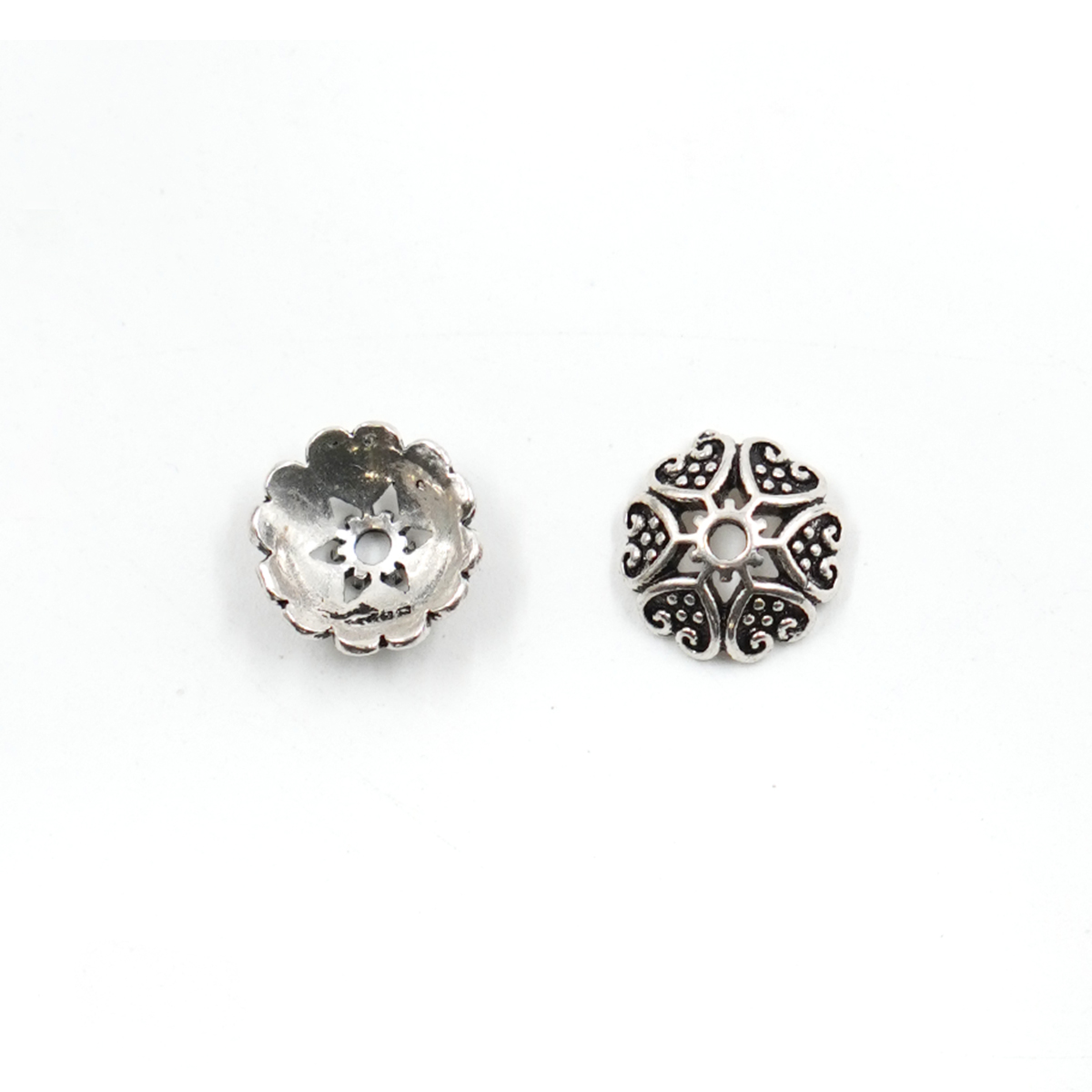 Argento coppiglie fiore 10mm