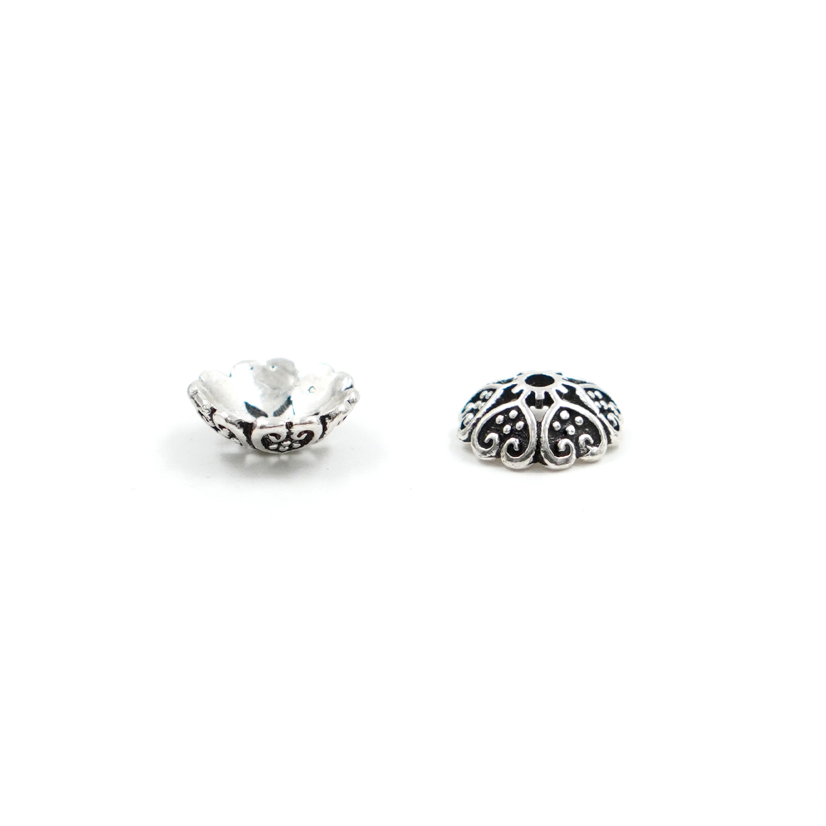 Argento coppiglie fiore 10mm - immagine 2