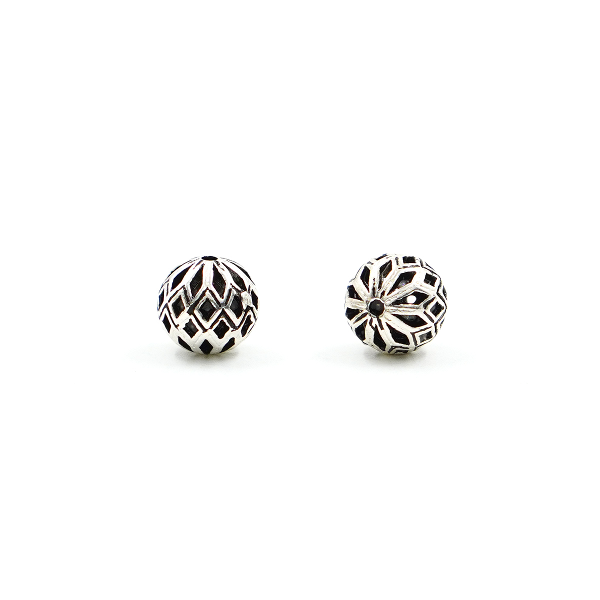 Silver 925 spacer elements round beads size 8mm
