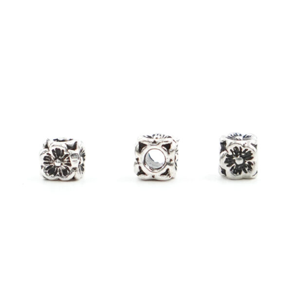 Sterling silver spacer element dice shape size 4x4mm