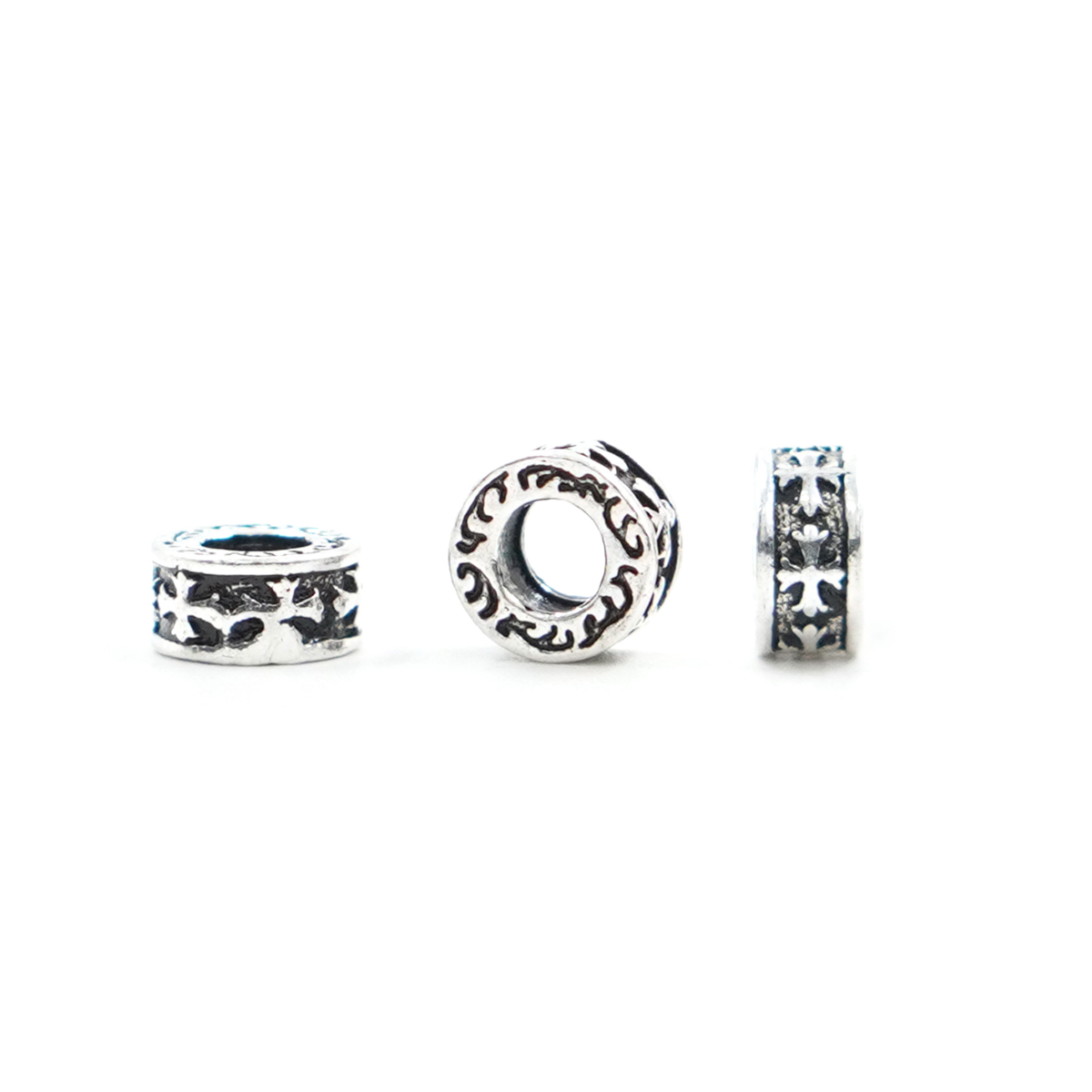 Sterling silver spacer element washer shape size 6x3mm