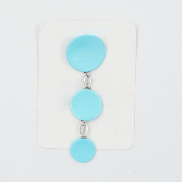 Sterling Silver Pendant with gradation recon turquoise disk