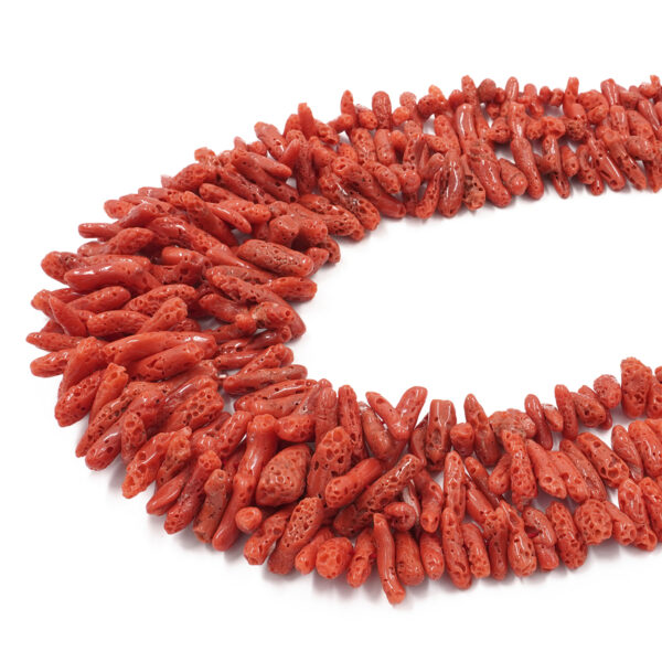 Mediterranean coral strands raw cupolini shape – Second Quality