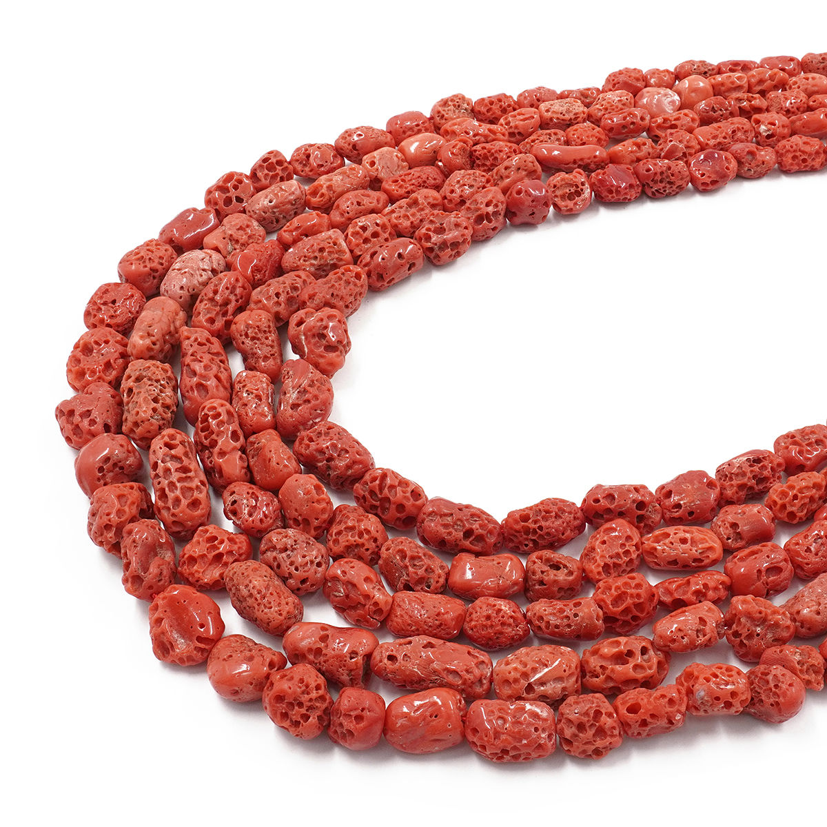 Mediterranean coral strands raw gradation tumbles shape – Second Quality