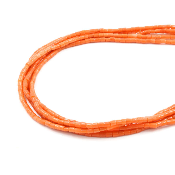 Sciacca Mediterranean coral strands cylinder shape 3x3,5mm