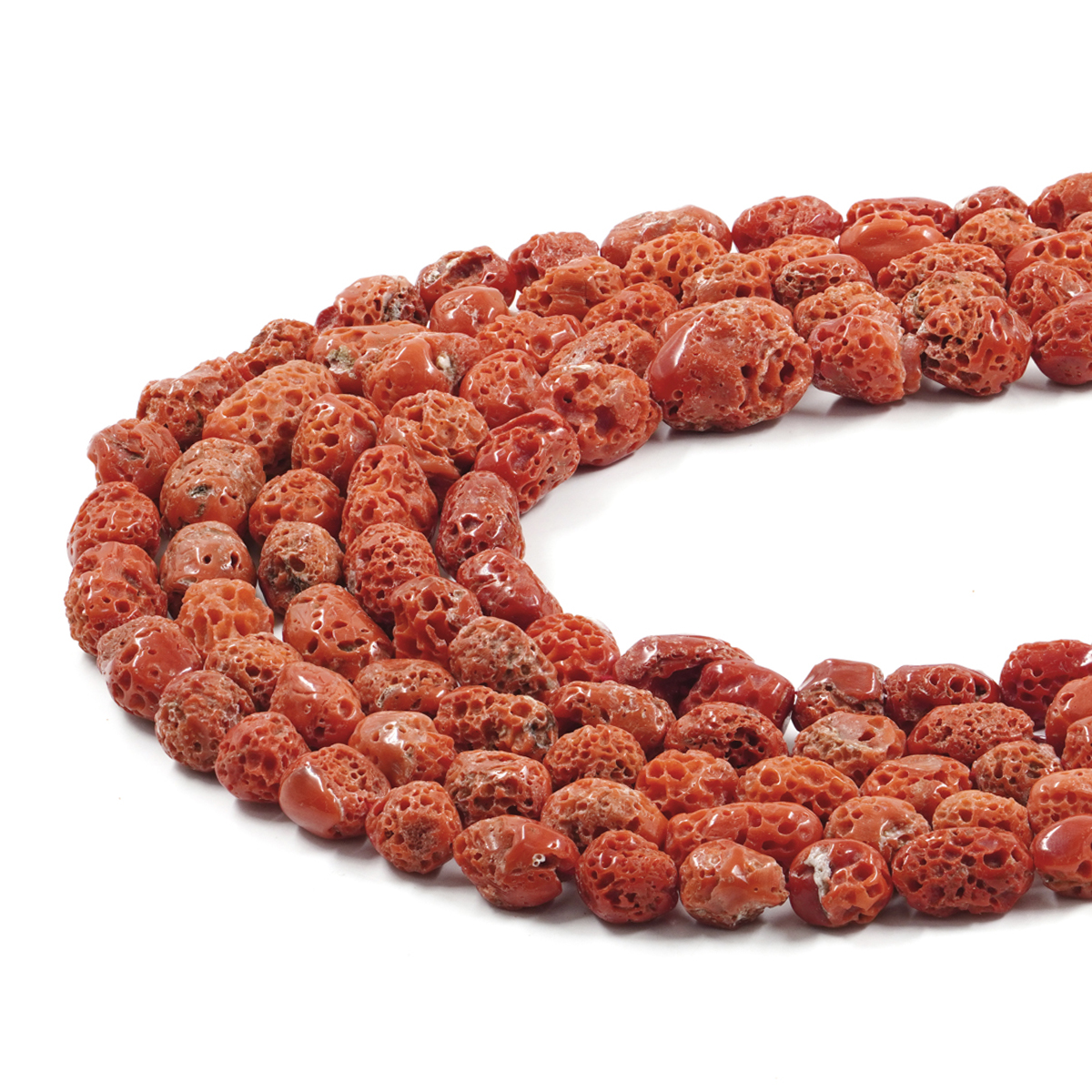 Mediterranean coral strands gradation tumbles shape