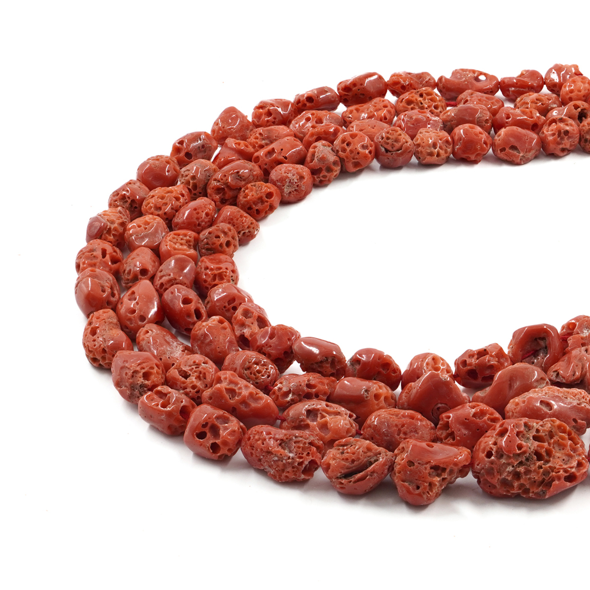 Mediterranean coral strands gradation tumbles shape