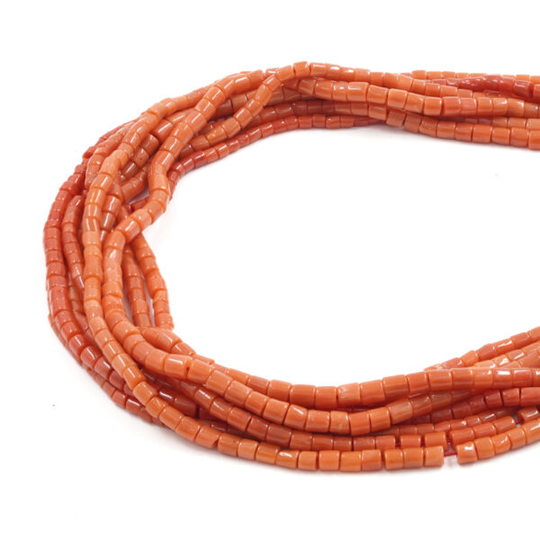 Sciacca Mediterranean coral strands cylinder shape ~3x3,5mm