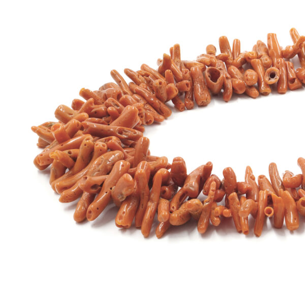 Mediterranean coral strands raw cupolini shape – Second Quality