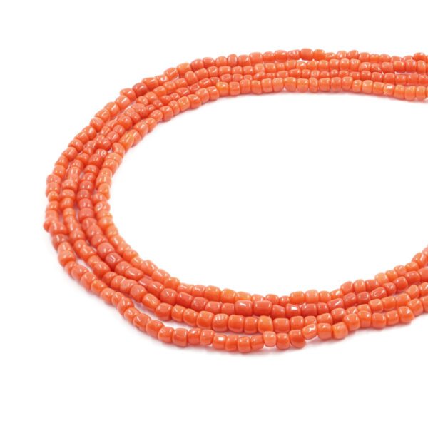 Sciacca Mediterranean coral strands tumbles shape from 3mm to 4mm
