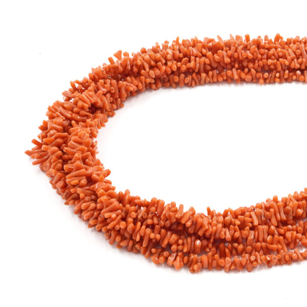 Sciacca Mediterranean coral strands cupolini ~5,00mm to 8,00mm - Second Quality