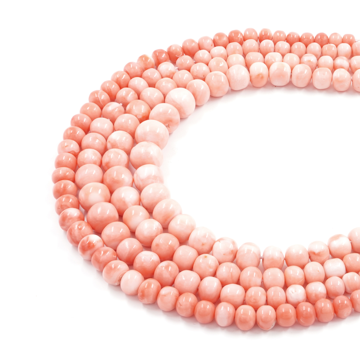Corallo Rosa fili rondelle a gradazione – Varie Misure