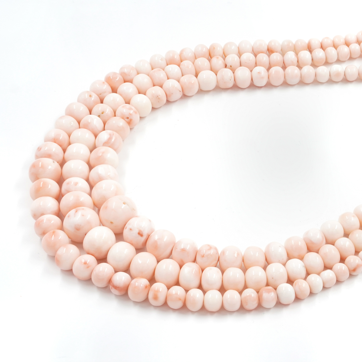 Pink Coral strands gradation round shapeella shape from 5,50mm to 14,50mm