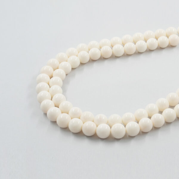 White Coral strands round shape 9mm-10mm