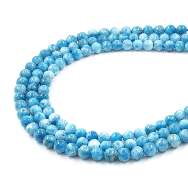 Apatite strands round shape size 8mm – Light Color