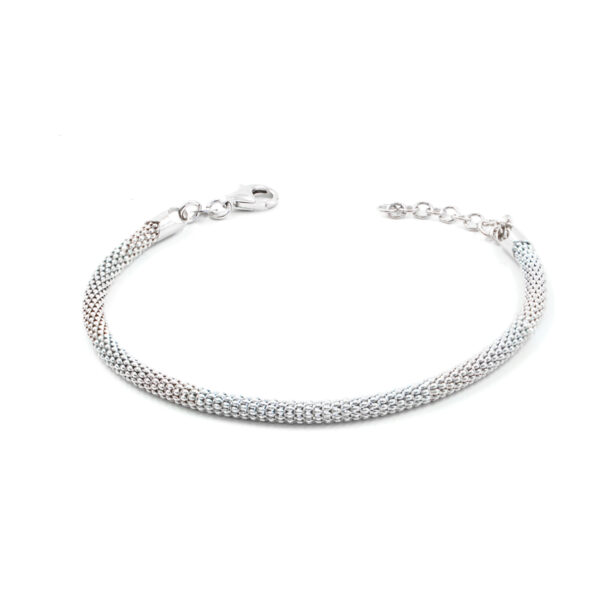 Sterling Silver Bracelet Korean chain size 3,50mm Rhodium Color