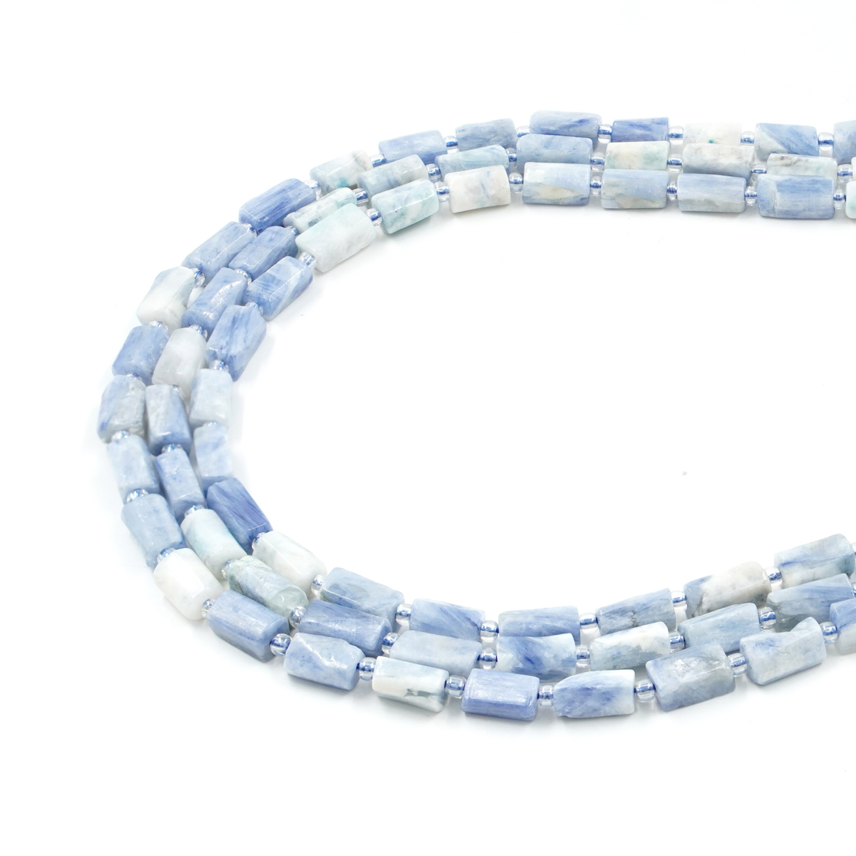 Kyanite strands cylinders shape size 10x5mm