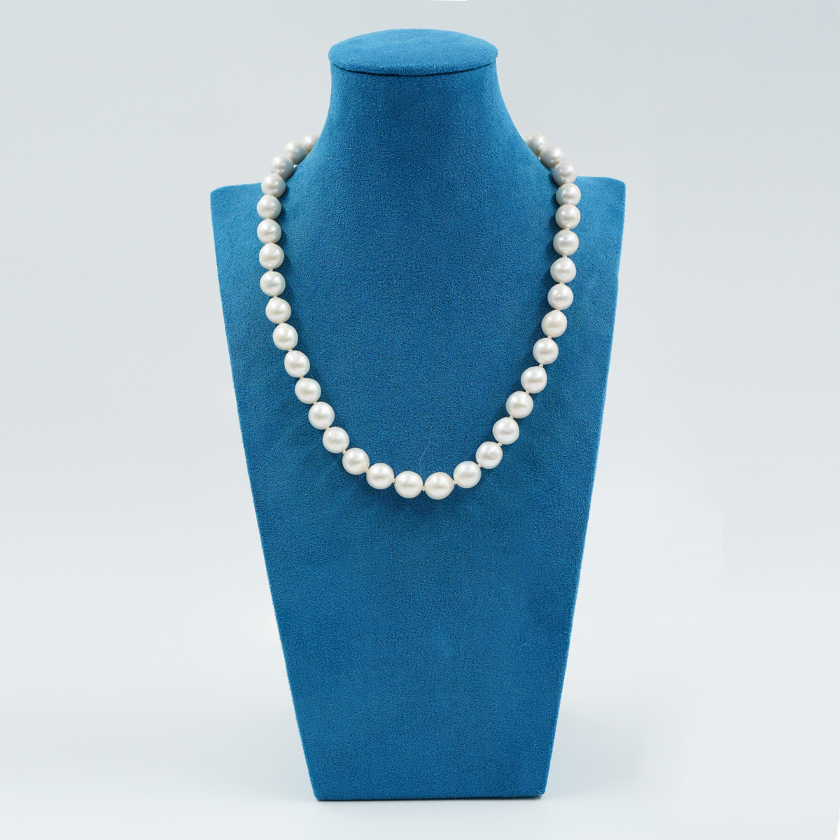 Collana con perle Edison, chiusura in argento – Rodiato