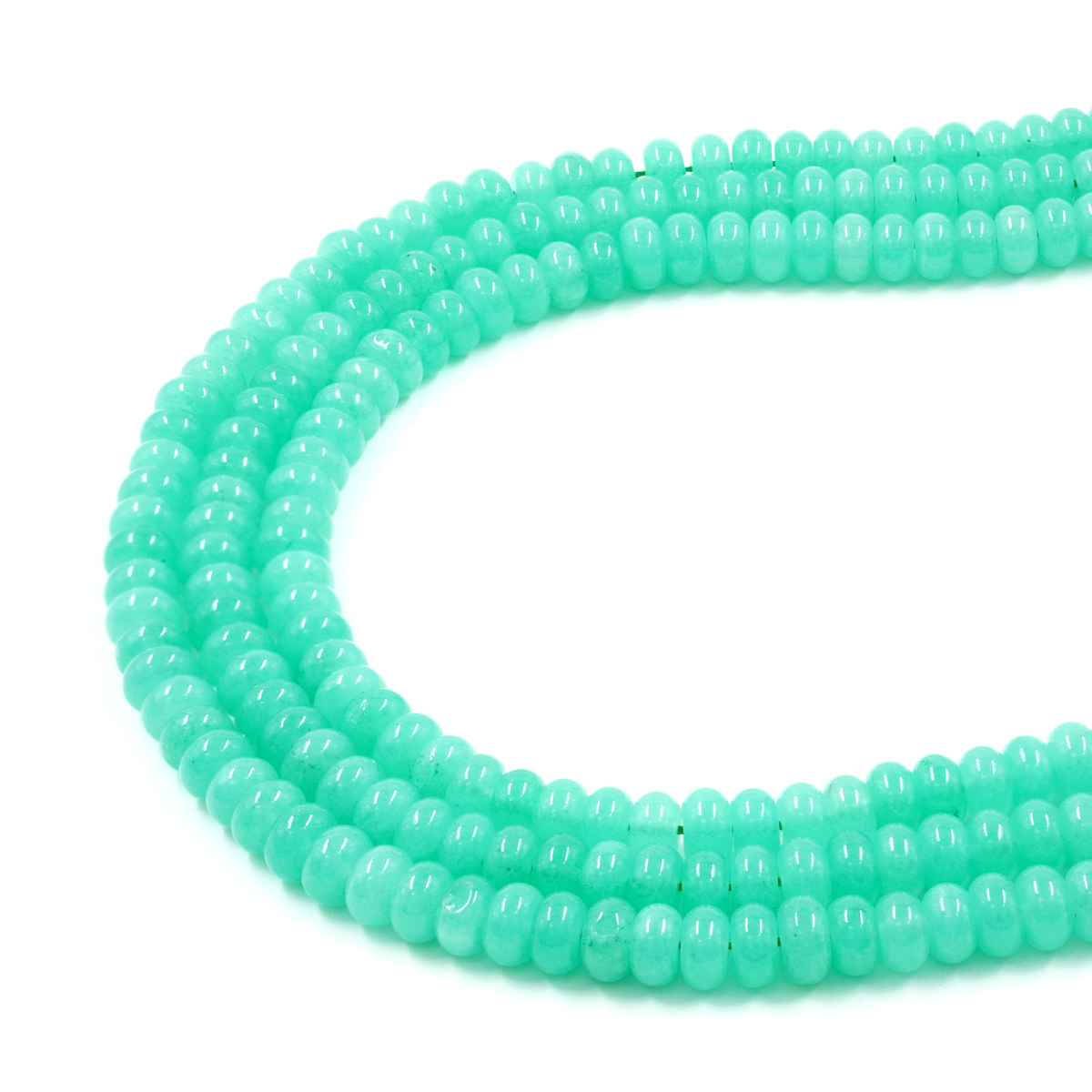 Green Sponge Quartz strands washer shape size 8x5mm