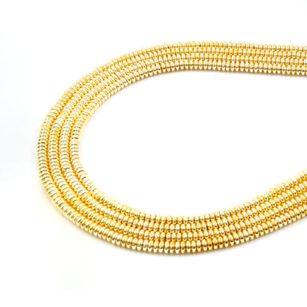 Hematite strands washer shape size 4x2mm – Light Golden Color