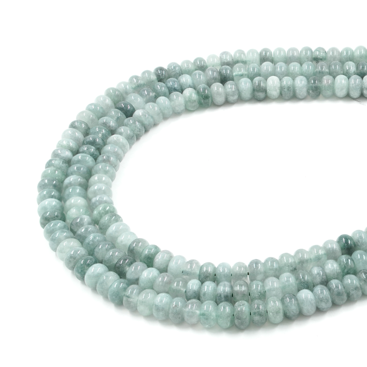 Grey dyed jade strands washer shape size 8x5mm