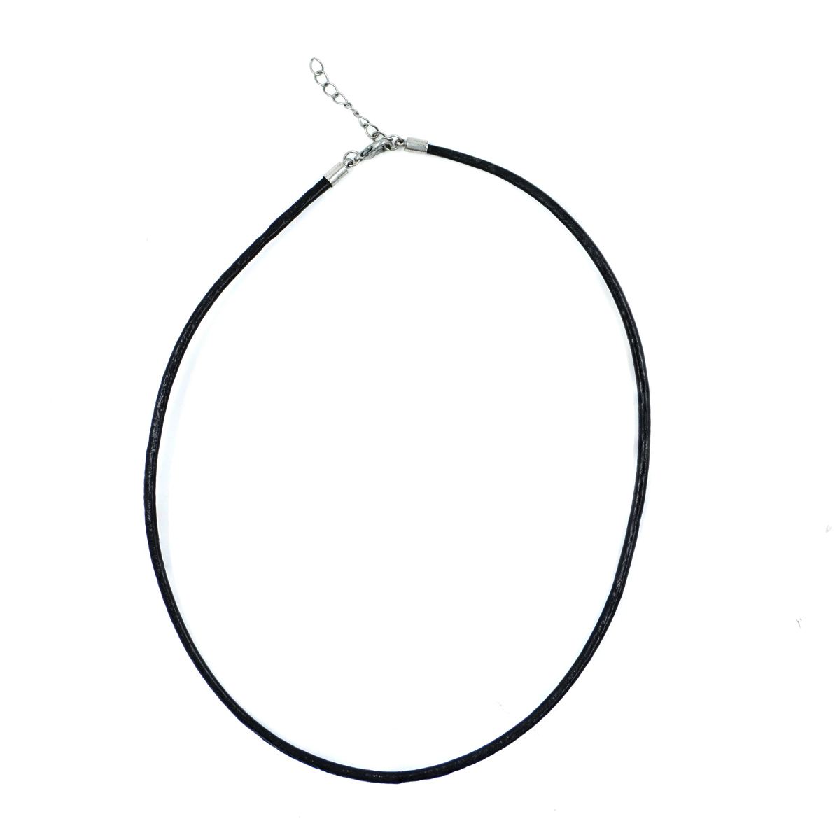 Laccio in cuoio monofilo spessore 3mm, chiusura in <strong>acciao</strong>