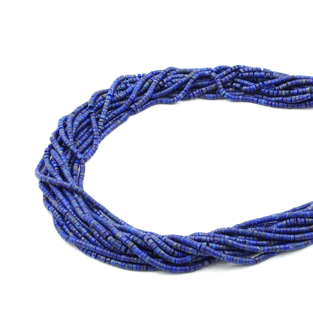 Lapislazuli strands washer shape size 3x1,5mm – Matt Surface