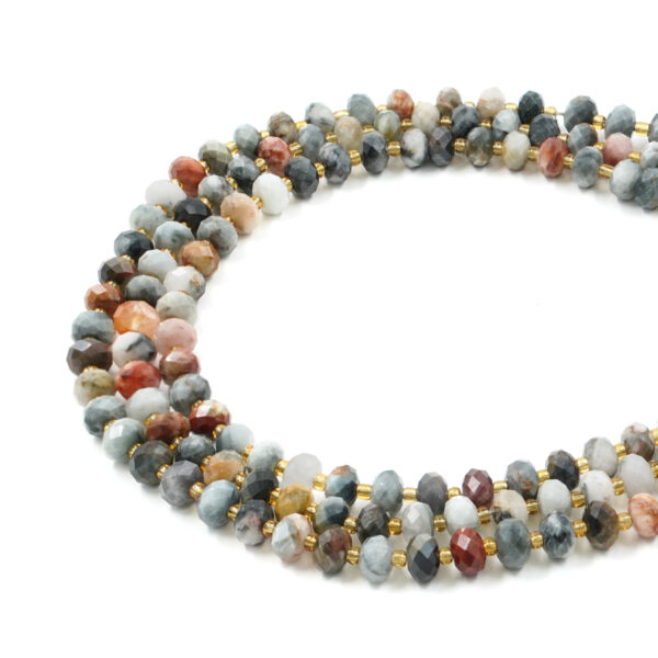 Eagle Eye strands faceted washer shape size 8x5mm