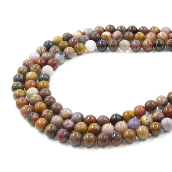 Wood Jasper strands round shape size 9-10mm