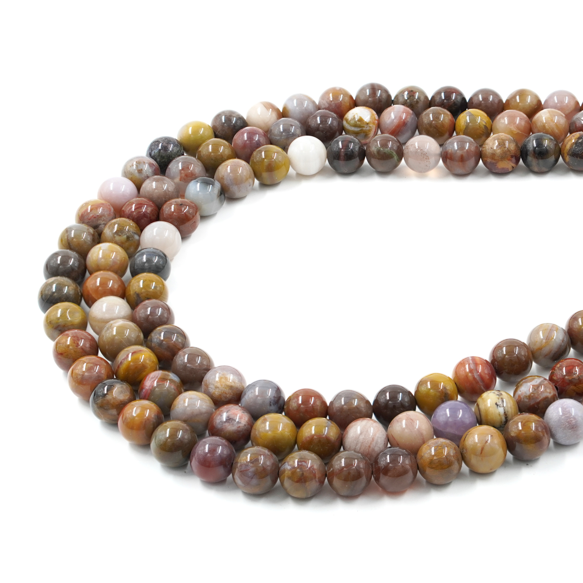 Wood Jasper strands round shape size 9-10mm
