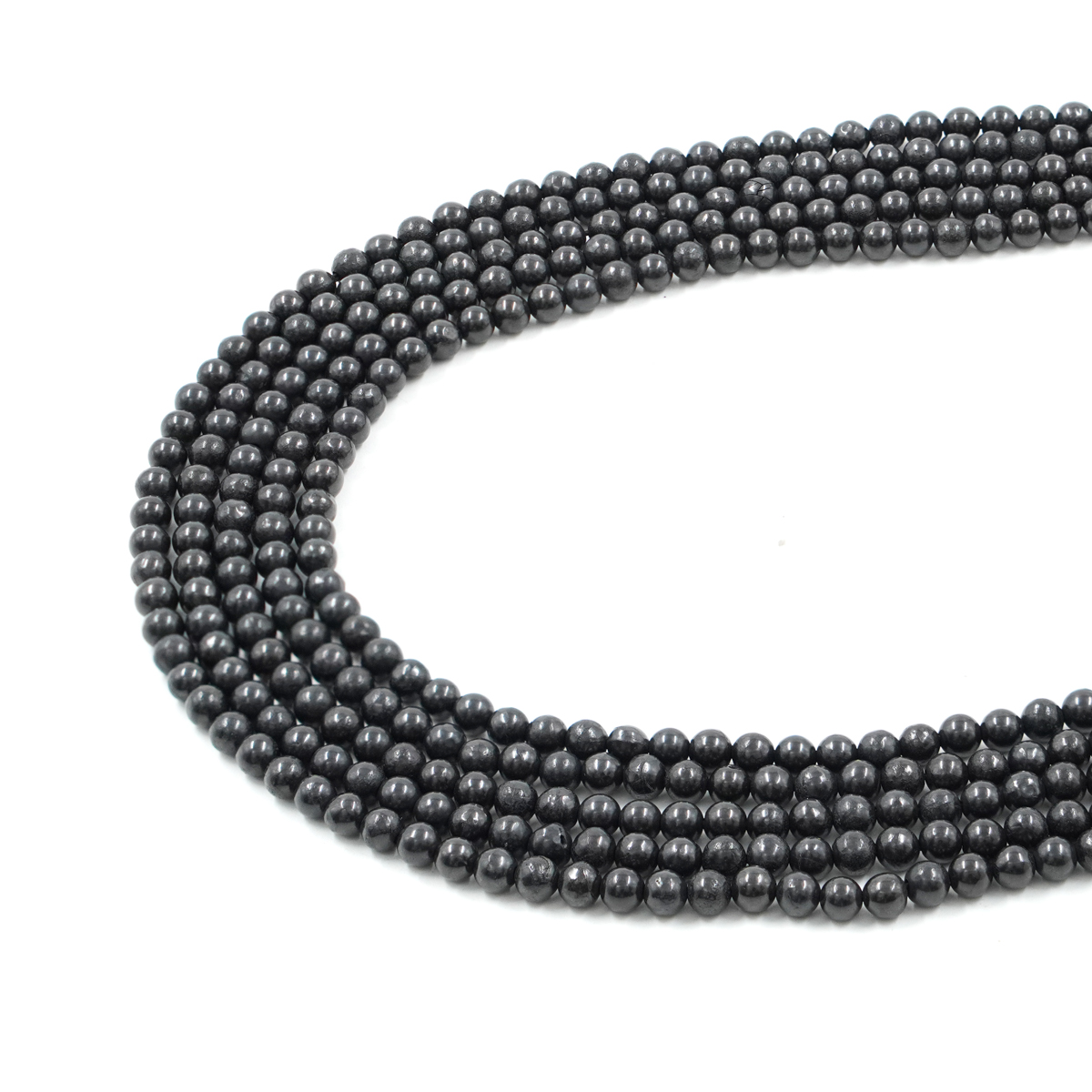 Shungite strands round shape size 4mm to 12mm - Image 2