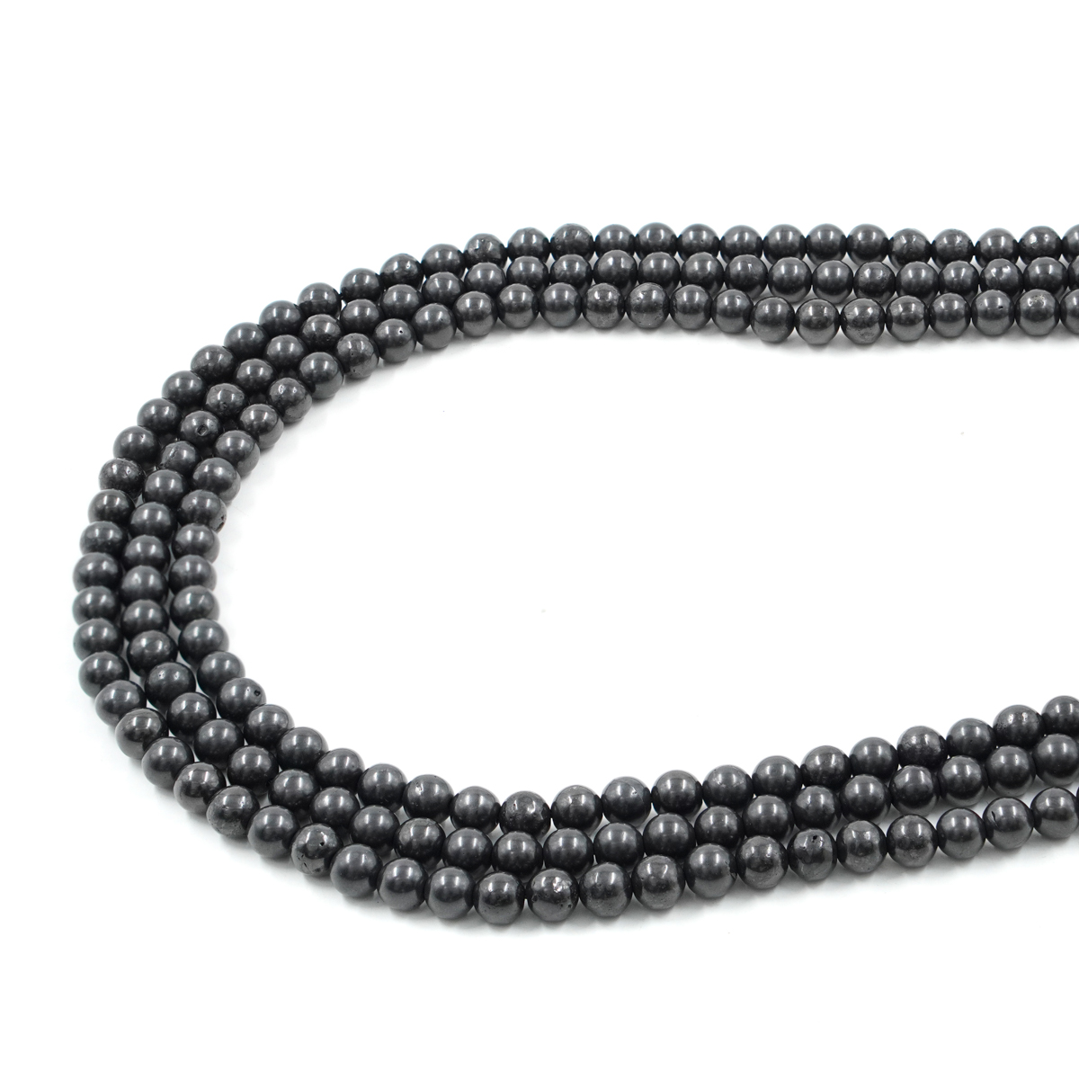 Shungite strands round shape size 4mm to 12mm - Image 3