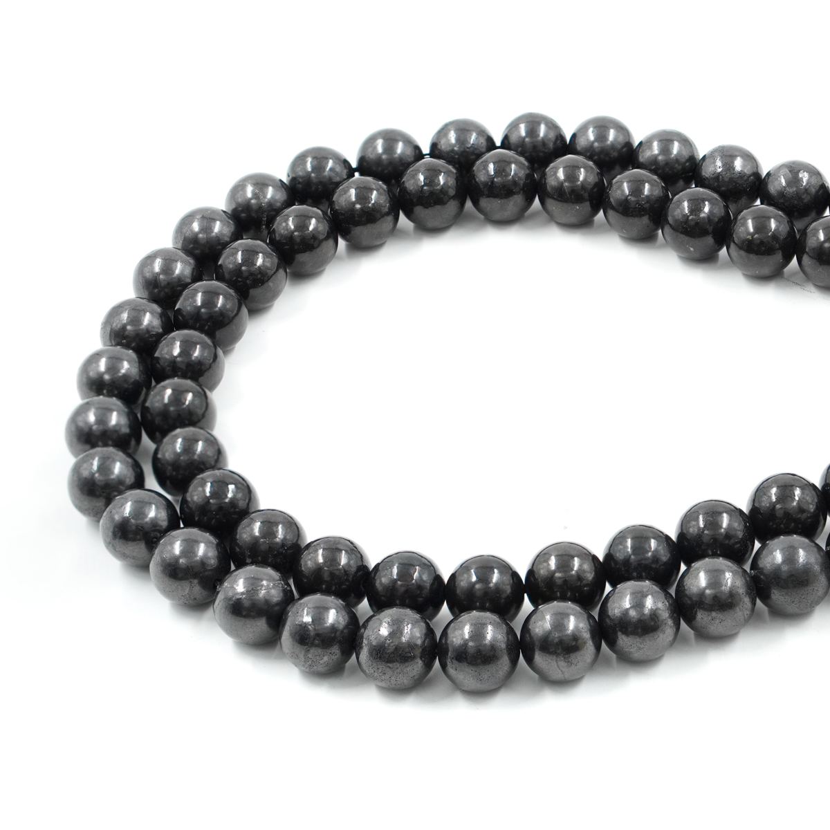 Shungite strands round shape size 4mm to 12mm