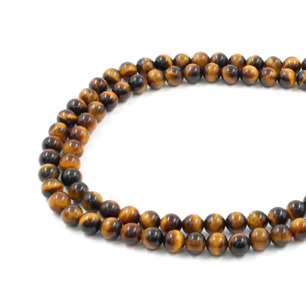 Tiger Eye strands round shape size 8mm – A Quality