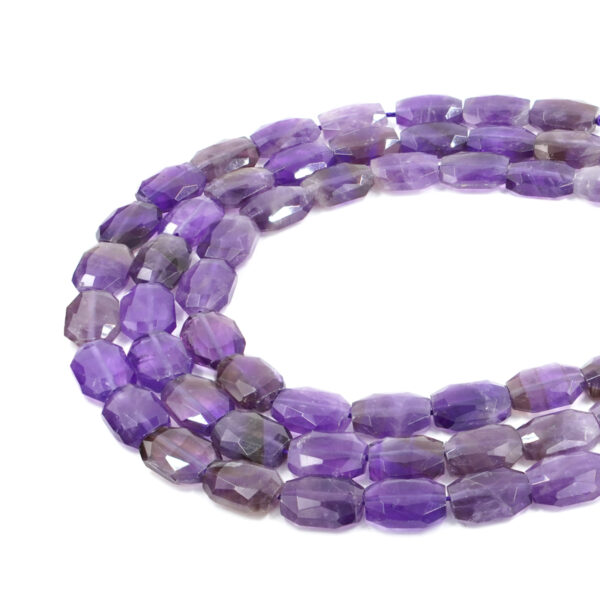 Amethyst strands faceted rectangular shape size 12x16mm