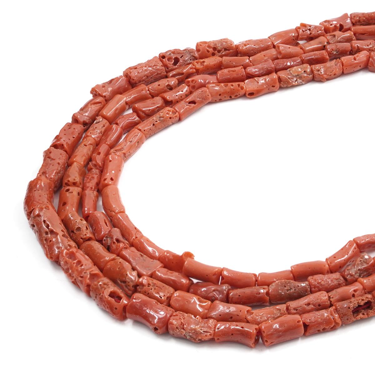 Mediterranean coral strands cylinder shape - Third Quality