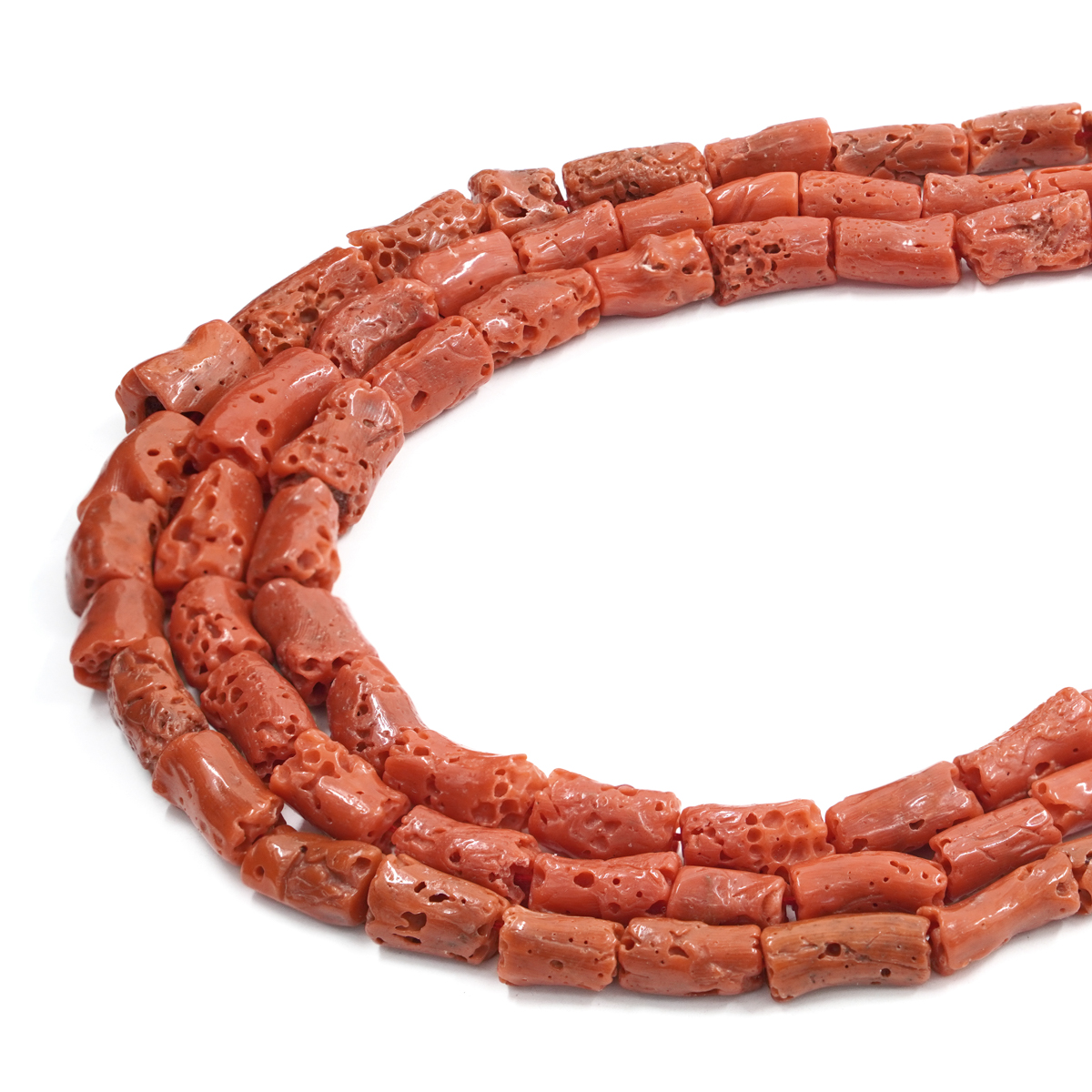 Mediterranean coral strands cylinder shape - Third Quality - Image 2
