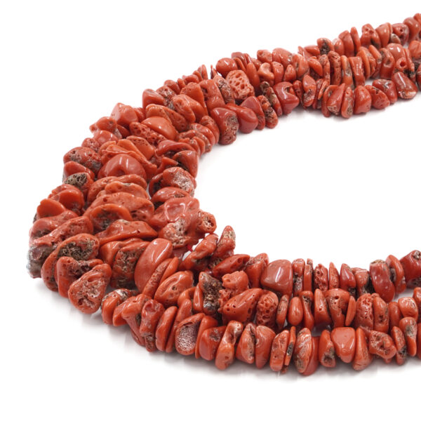 Mediterranean coral strands chips shape  - Third Quality
