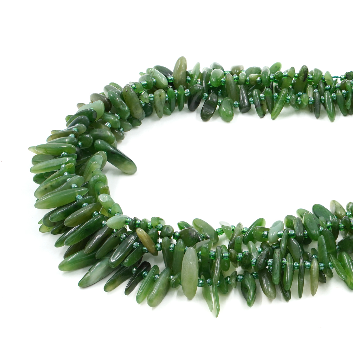 Canadian Jade strands gradation chips shape – Flag Hole