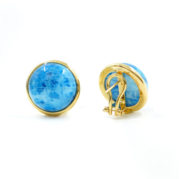 Sterling Silver Earrings with apatite – Golden Color