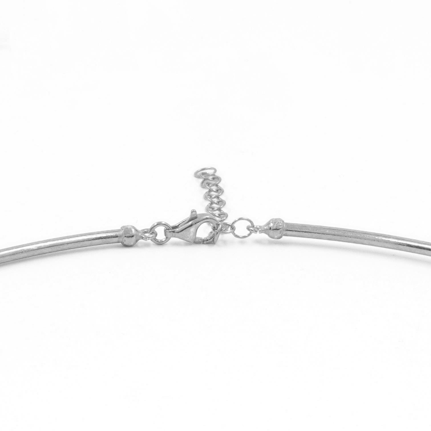 Collana girocollo in argento a canna vuota spessore 2mm – Rodiato - immagine 2