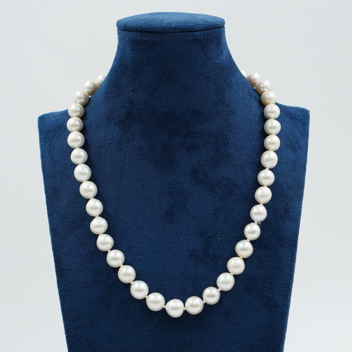 Collana con perle Edison, chiusura in argento – Rodiato