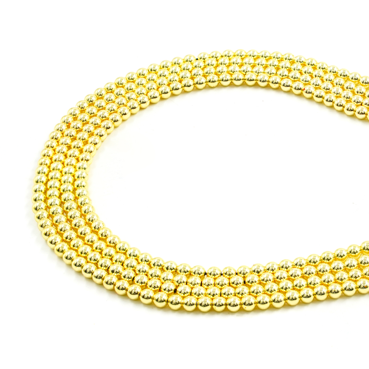 Ematite fili tondi 4mm – Colore Oro