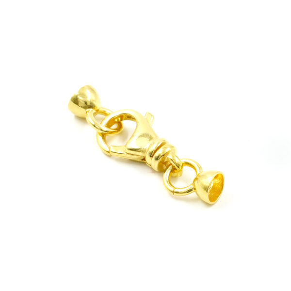 Sterling Silver lobster clasp 20x10mm size with 6mm cup – Golden Color