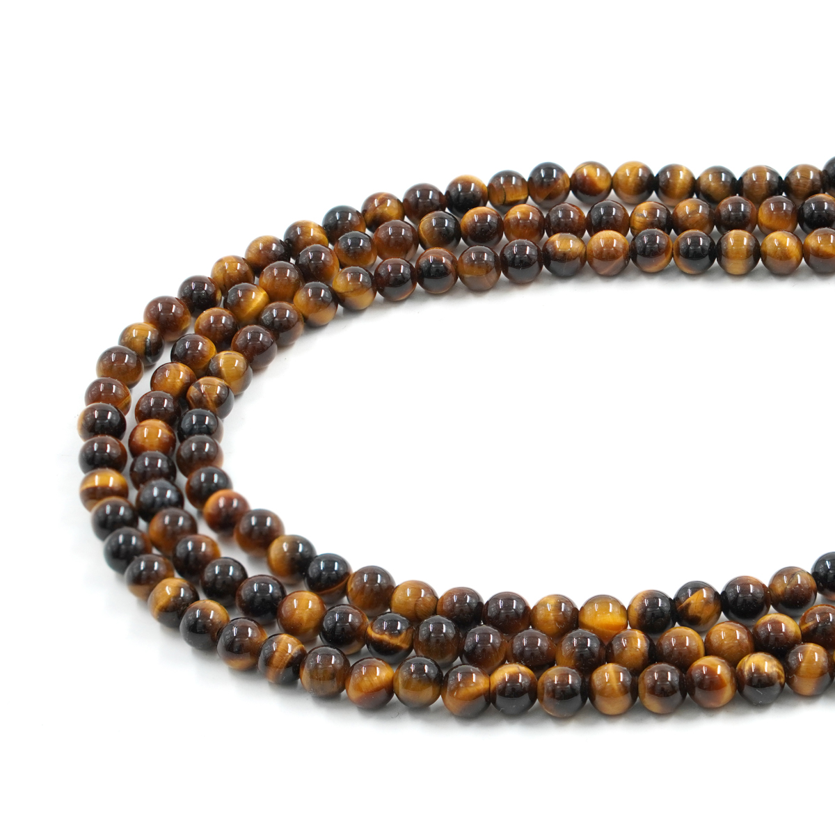 Tiger Eye strands round shape size 6mm – A Quality