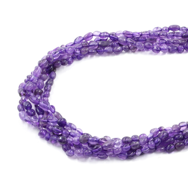 Amethyst strands tumble shape size ~7x5mm – A Quality