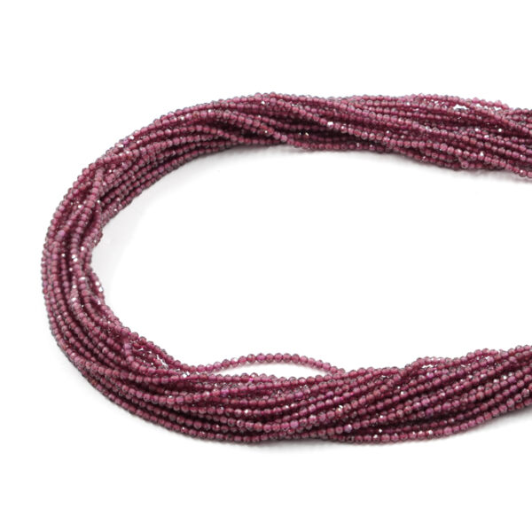 Garnet strands faceted round shape size 2mm
