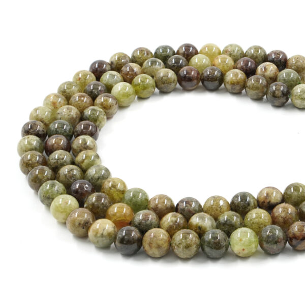 Green Garnet strands round beads 6mm to 14mm