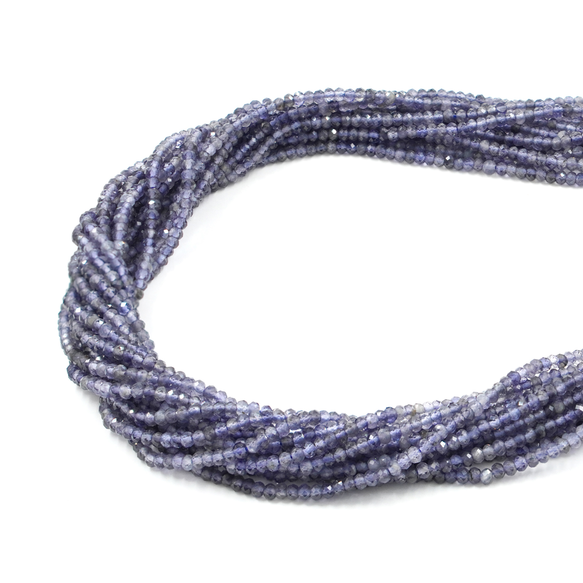 Iolite fili rondelle sfaccettate 3x2mm